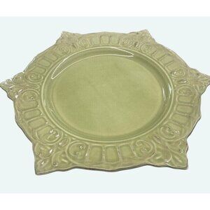 Vintage Sage Green Matceramica Serving Charger Plate